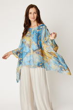 Italian Silk Sky Marble Flowing Top