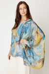 Italian Silk Sky Marble Flowing Top