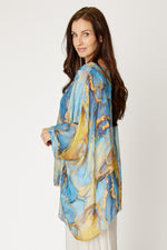 Italian Silk Sky Marble Flowing Top