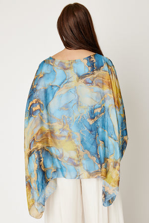 Italian Silk Sky Marble Flowing Top