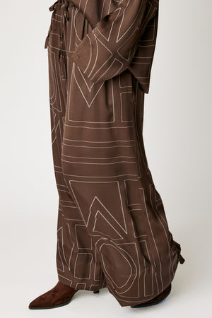 Geometric Satin Pant (Part of Set, 3 Colors)