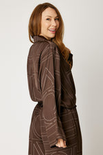 Geometric Satin Top (Part of a Set, 3 Colors)