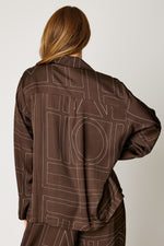 Geometric Satin Top (Part of a Set, 3 Colors)