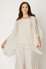 Italian Silk Holiday Cold Shoulder (Cream)
