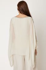 Italian Silk Holiday Cold Shoulder (Cream)