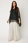 Italian Silk Holiday Cold Shoulder (Black)