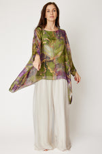 Italian Silk Green Marble Flowing Top
