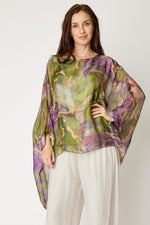 Italian Silk Green Marble Flowing Top
