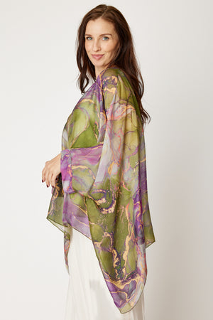 Italian Silk Green Marble Flowing Top