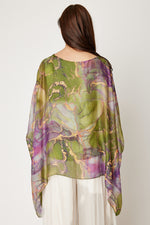 Italian Silk Green Marble Flowing Top