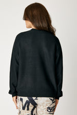 Silver Trim Ribbed Sweater (4 Colors)