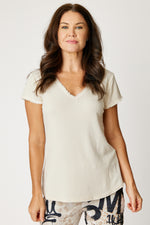 Knit Ruffle Trim Tee