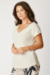 Knit Ruffle Trim Tee