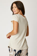 Knit Ruffle Trim Tee