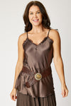 Raw Edge Satin Tank (4 Colors)