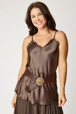 Raw Edge Satin Tank (4 Colors)