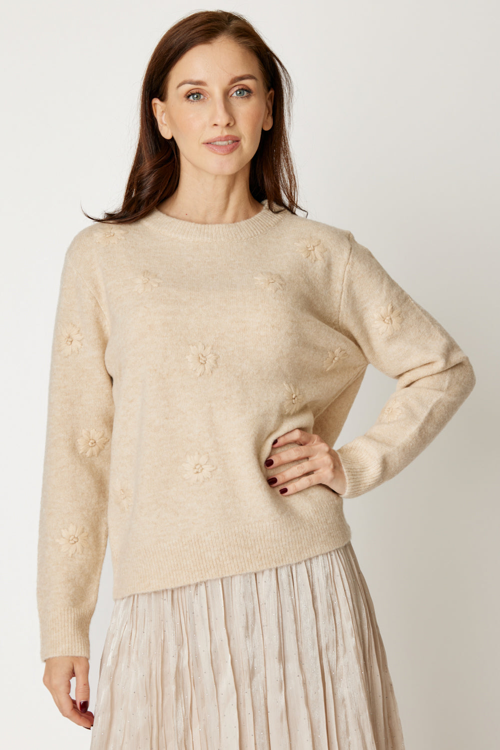 Embroidered Floral Sweater (3 Colors)