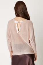 Shimmer Back Bow  Sweater (8 Colors)