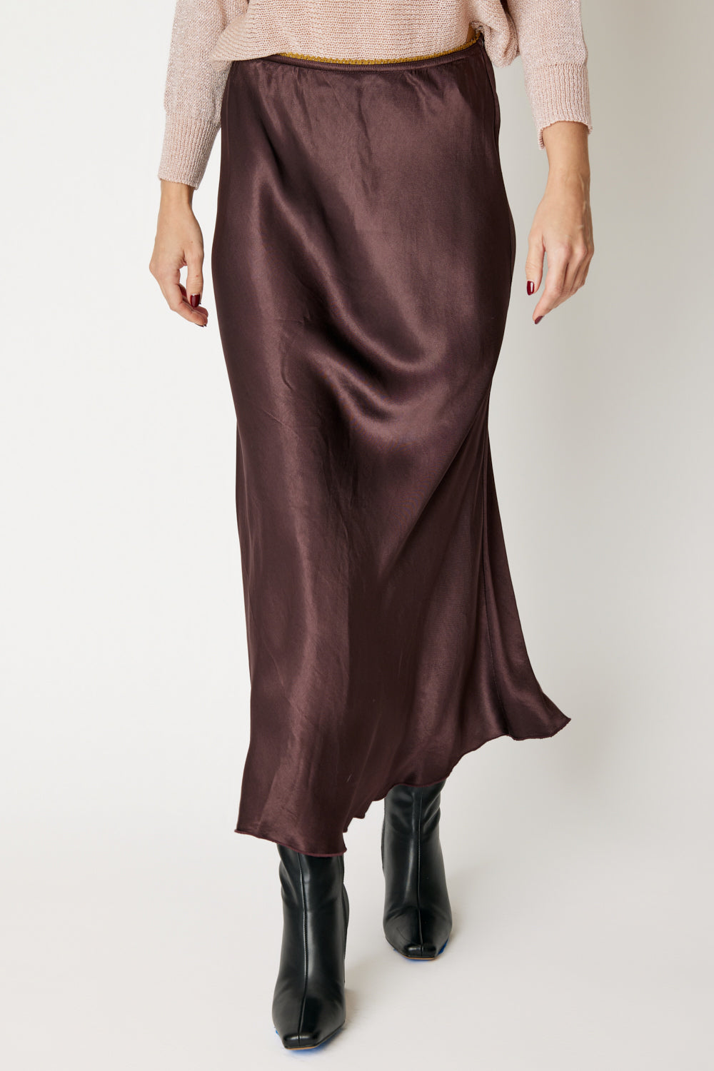 Bias Cut Satin Skirt (9 Colors)