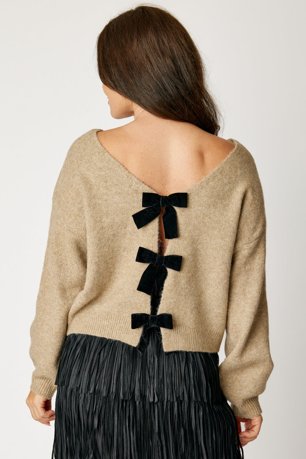 Velvet Bow Sweater (2 Colors)