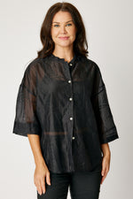Embroidered Sheer Blouse (2 Colors)