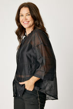 Embroidered Sheer Blouse (2 Colors)