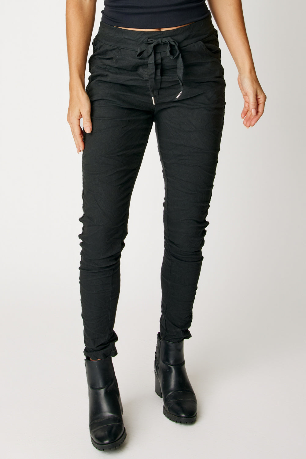 Gunmetal Rhinestone Pant (4 Colors)