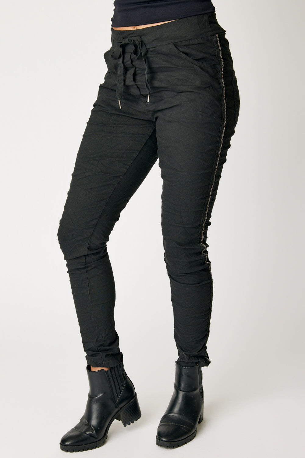 Gunmetal Rhinestone Pant (4 Colors)