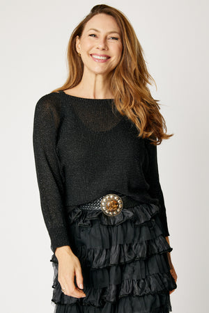 Shimmer Back Bow  Sweater (8 Colors)