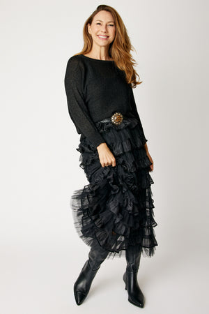 Shimmer Back Bow  Sweater (8 Colors)