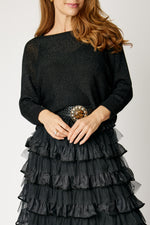 Shimmer Back Bow  Sweater (8 Colors)