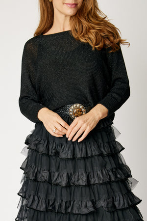 Shimmer Back Bow  Sweater (8 Colors)