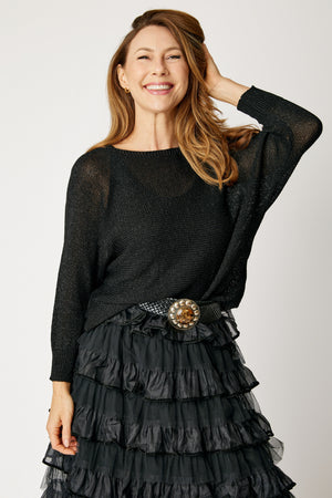 Shimmer Back Bow  Sweater (8 Colors)