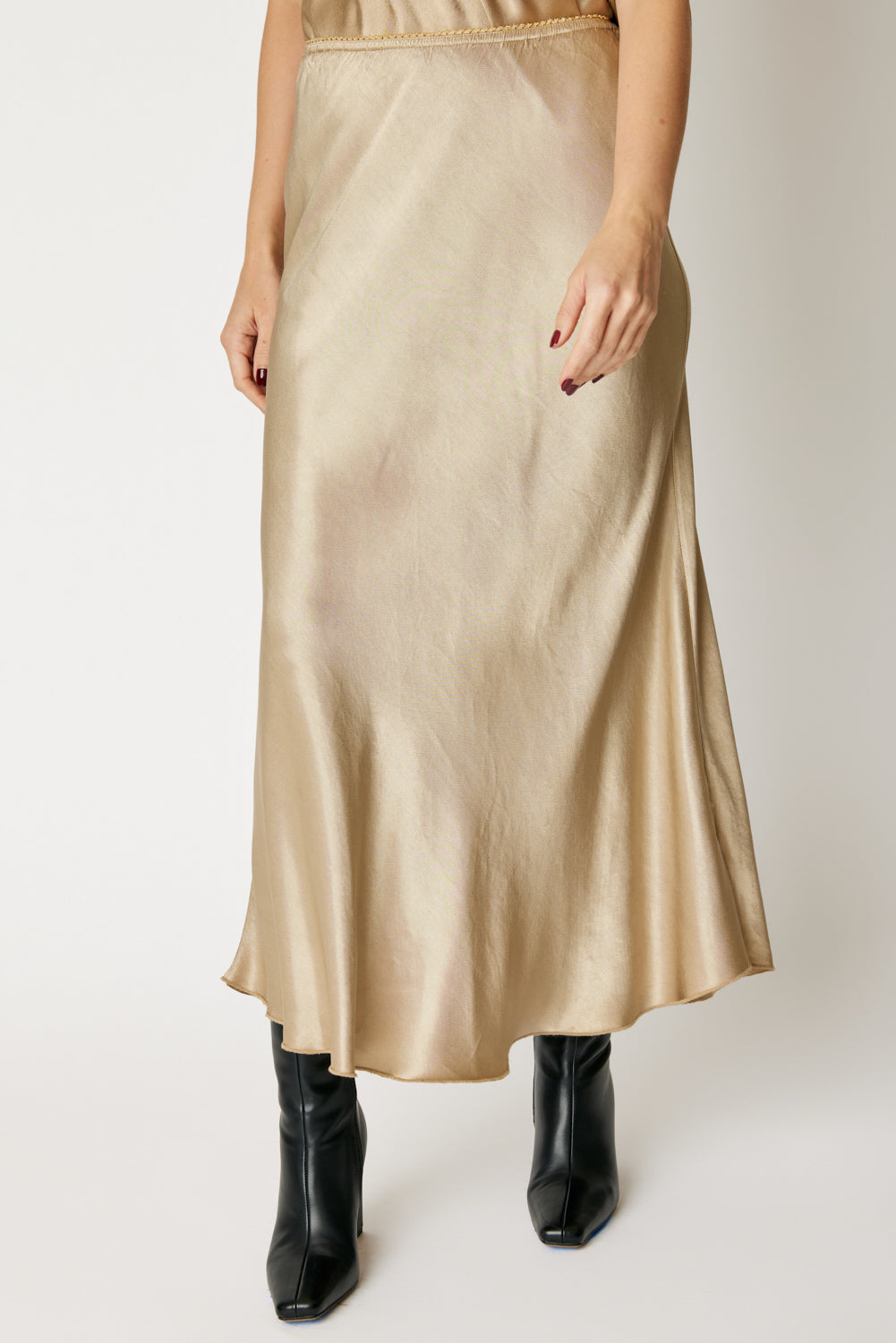 Bias Cut Satin Skirt (9 Colors)
