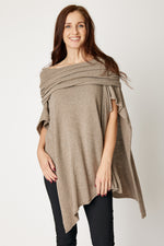 Off The Shoulder Poncho (4 Colors)