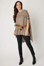 Off The Shoulder Poncho (4 Colors)