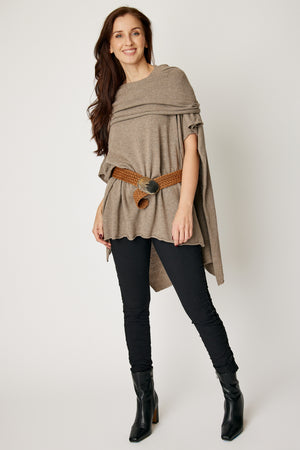 Off The Shoulder Poncho (4 Colors)