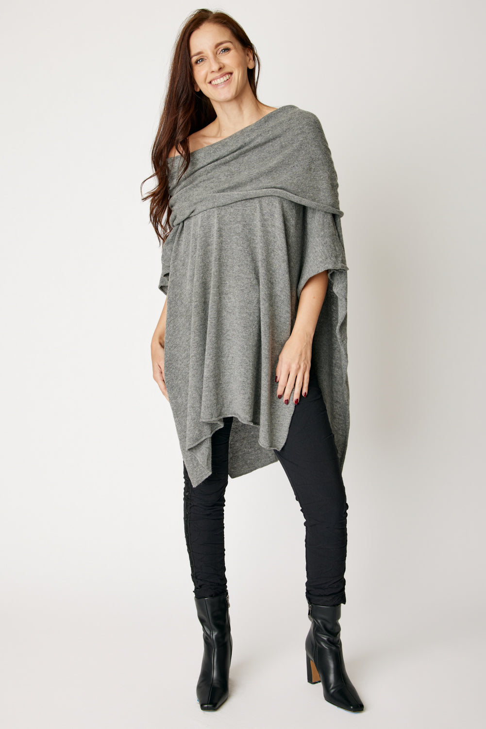Off The Shoulder Poncho (4 Colors)