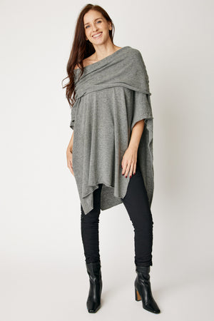 Off The Shoulder Poncho (4 Colors)