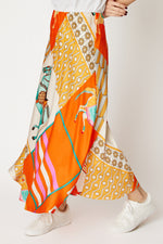 Bias-Cut Equestrian Print Skirt (3 Colors)