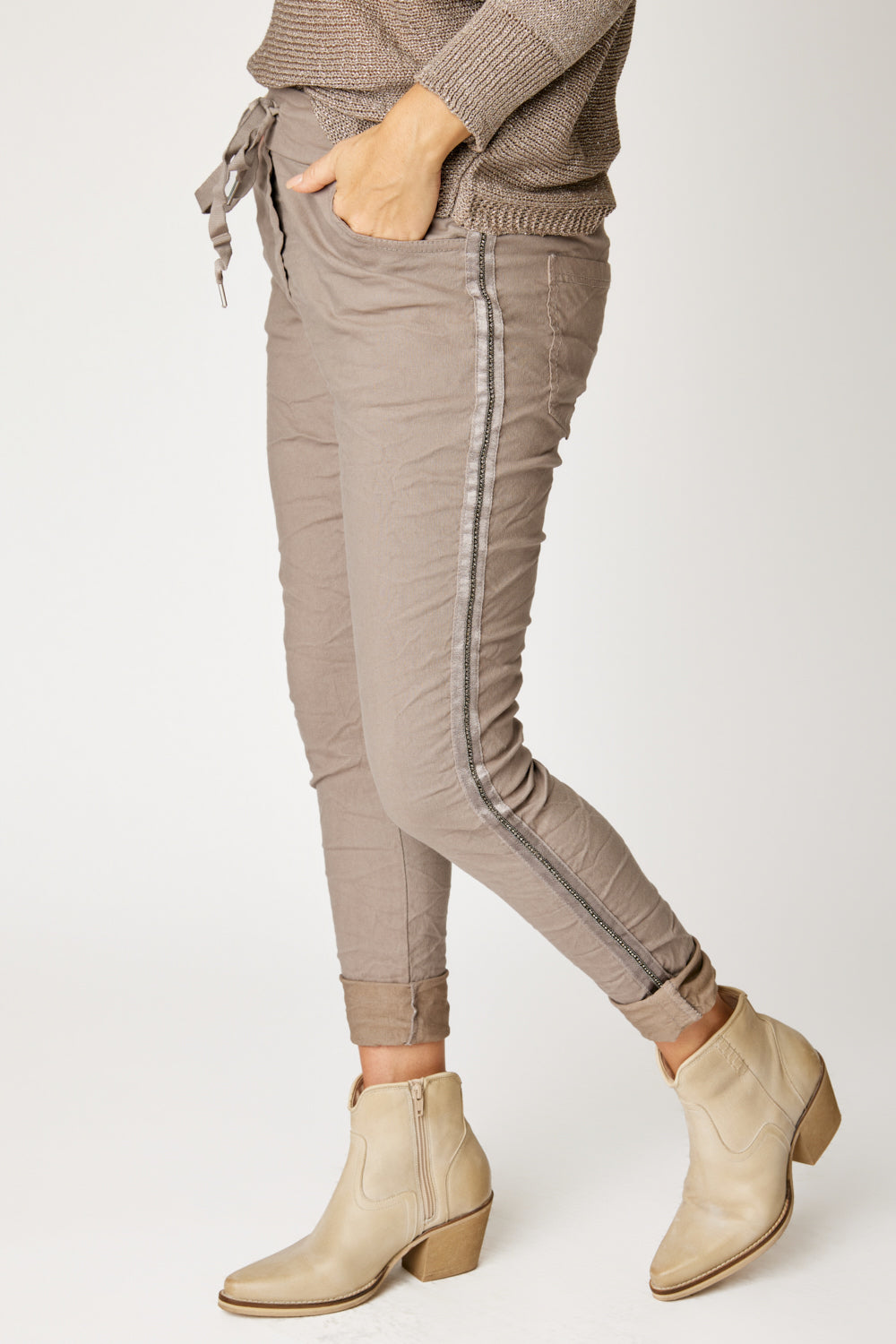 Gunmetal Rhinestone Pant (4 Colors)