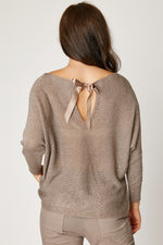 Shimmer Back Bow  Sweater (8 Colors)