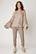 Italian Silk Gathered Blouse (3 Colors)
