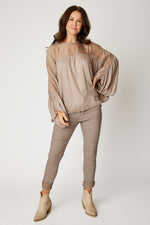 Italian Silk Gathered Blouse (3 Colors)