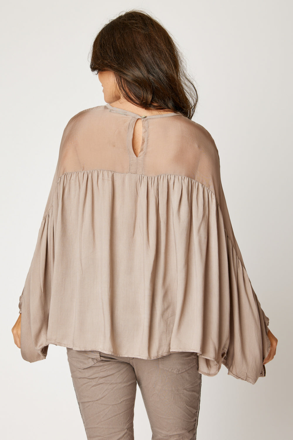 Italian Silk Gathered Blouse (3 Colors)