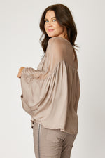 Italian Silk Gathered Blouse (3 Colors)