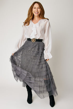 Swiss Dot Layered Skirt (3 Colors)