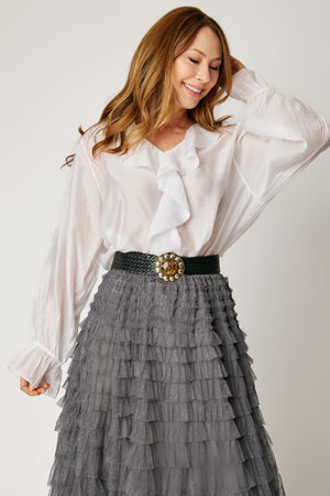 Swiss Dot Layered Skirt (3 Colors)