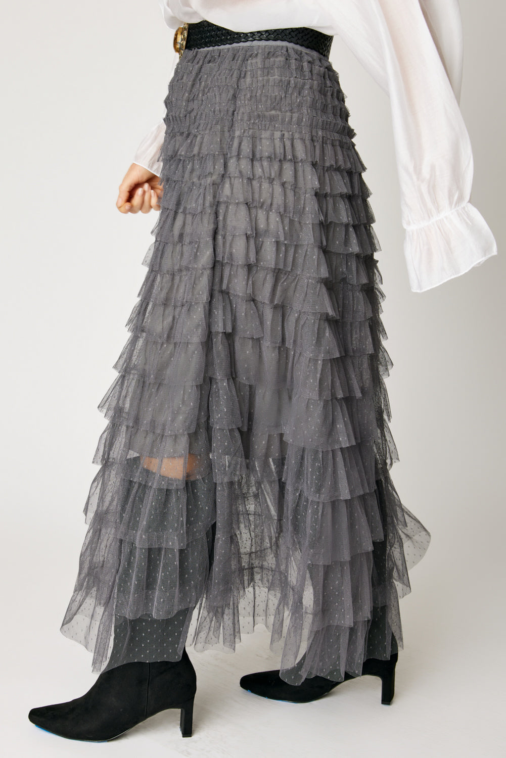 Swiss Dot Layered Skirt (3 Colors)
