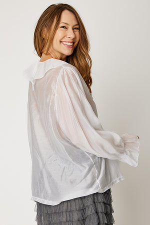 Ruffle Trim Blouse (3 Colors)